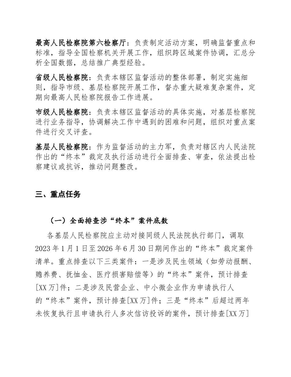 2026年全国检察机关加强对涉民事终结本次执行程序监督活动实施方案（含标准格式与工作指引）_第3页