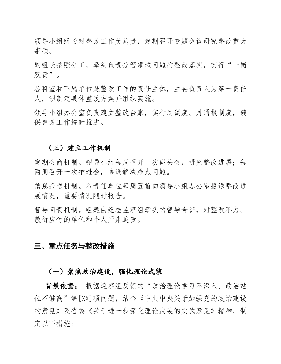 2026年卫健委巡察整改工作方案（含责任分工与整改台账模板）_第3页