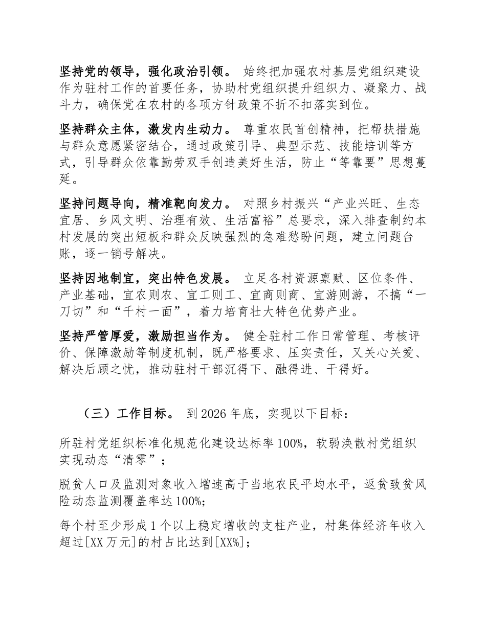 2026年驻村工作要点（含任务清单与考核标准）_第2页