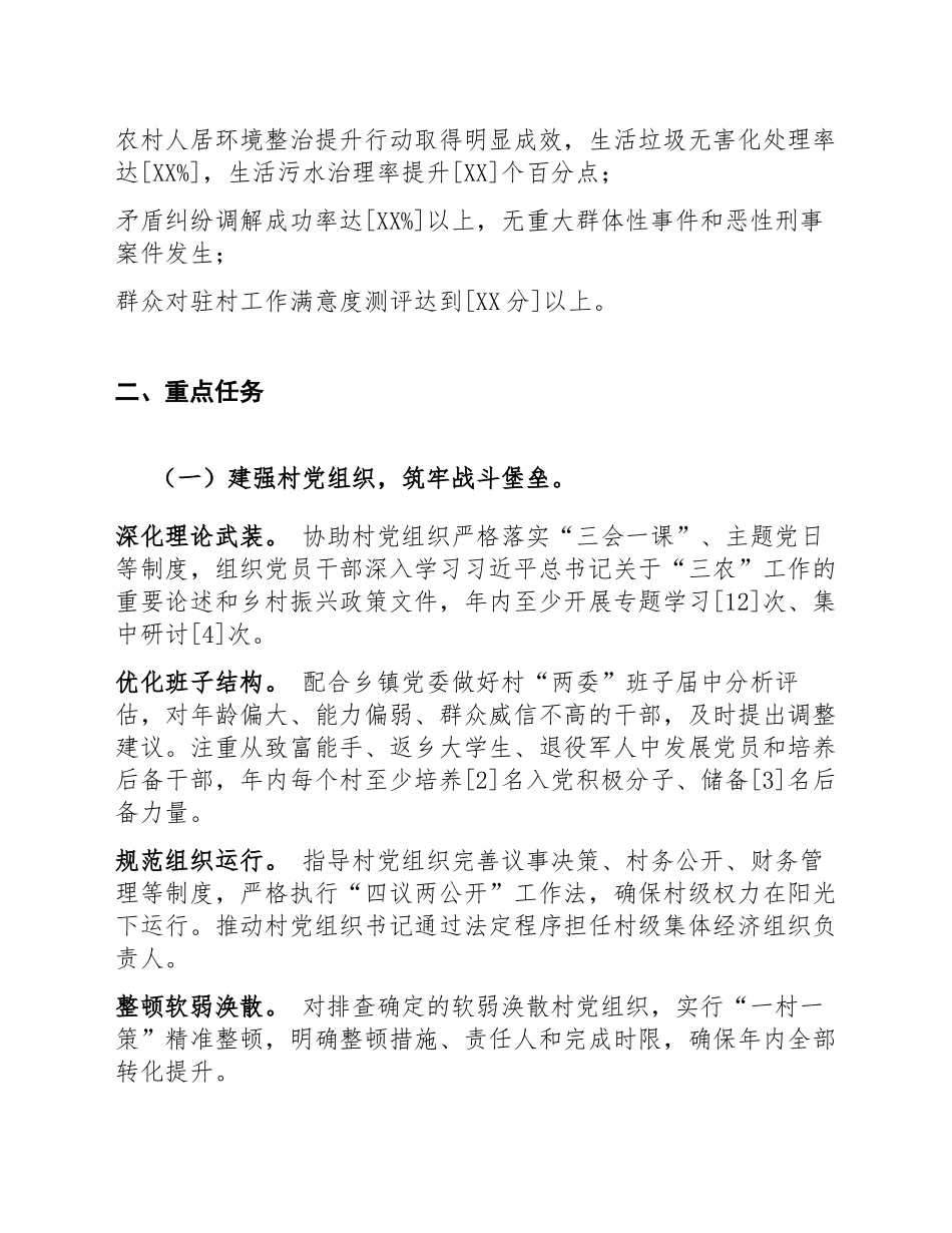 2026年驻村工作要点（含任务清单与考核标准）_第3页