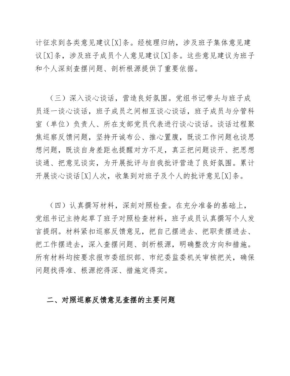 2026年财政局巡察整改专题生活会对照检查材料（含问题清单与整改措施）_第3页