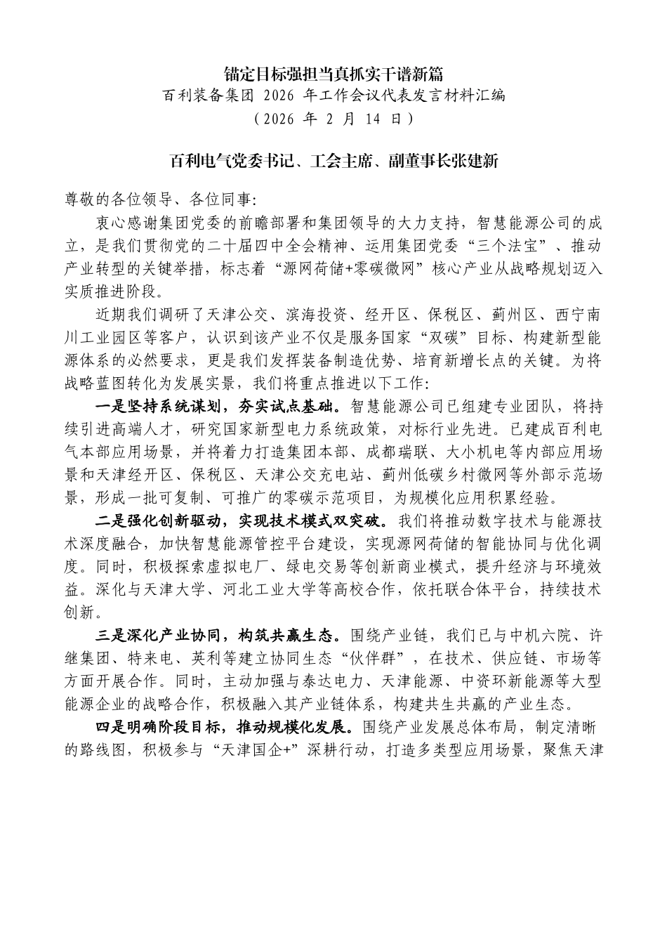 百利装备集团2026年工作会议代表发言材料汇编_第3页
