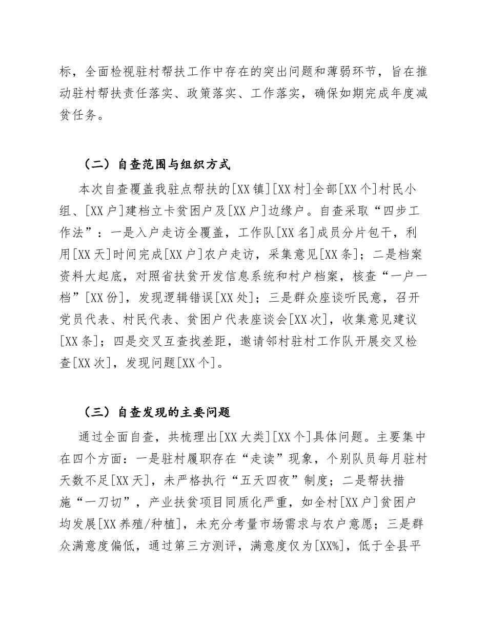 2018年驻村工作队自查整改报告（含问题清单与整改台账）_第3页