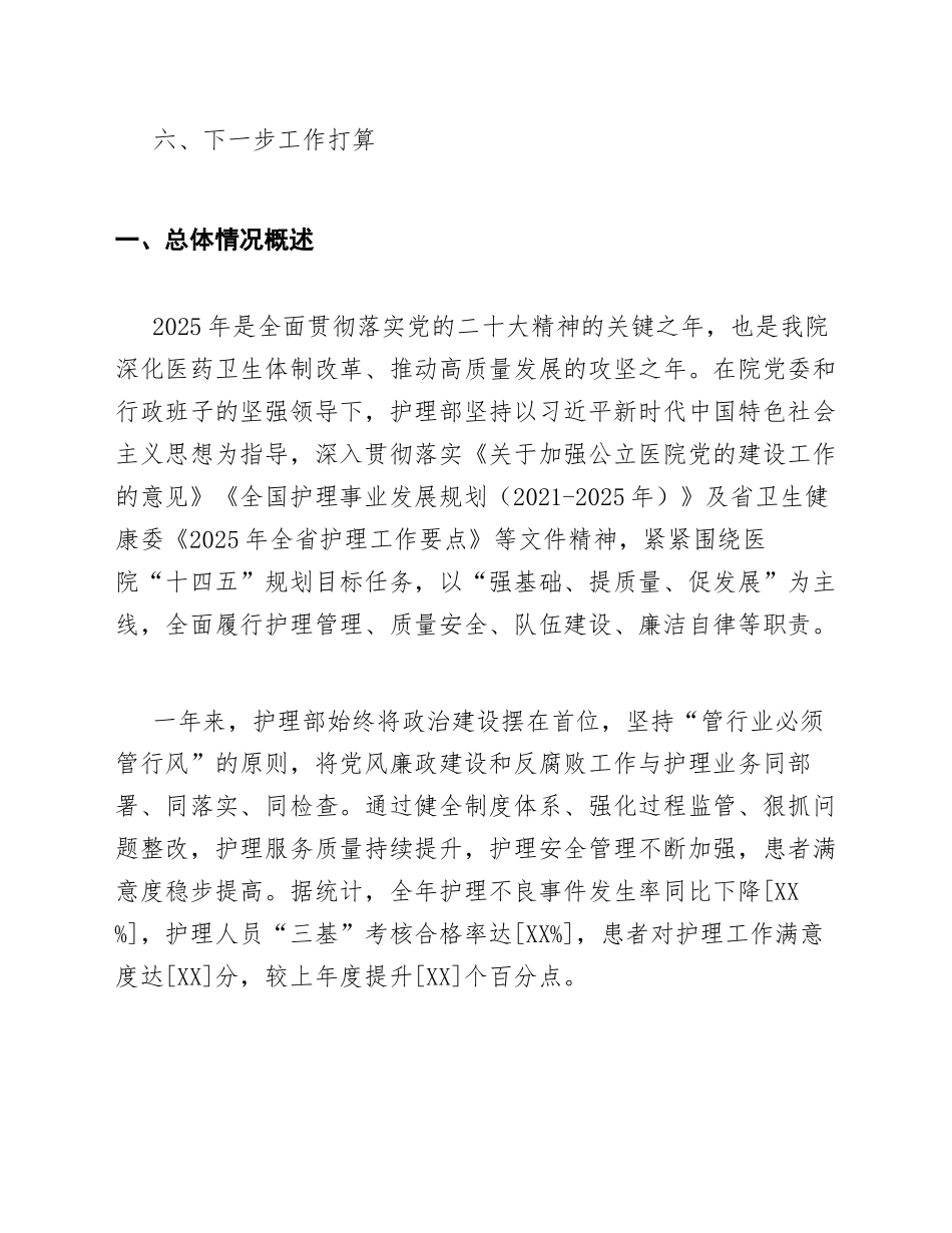 2025年度公立医院护理部述职述责述廉整改台账（含问题清单与整改措施模板）_第2页