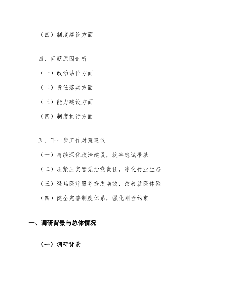 2025年市卫健委公立医院巡察整改专题调研报告（含问题清单与整改台账模板）_第2页