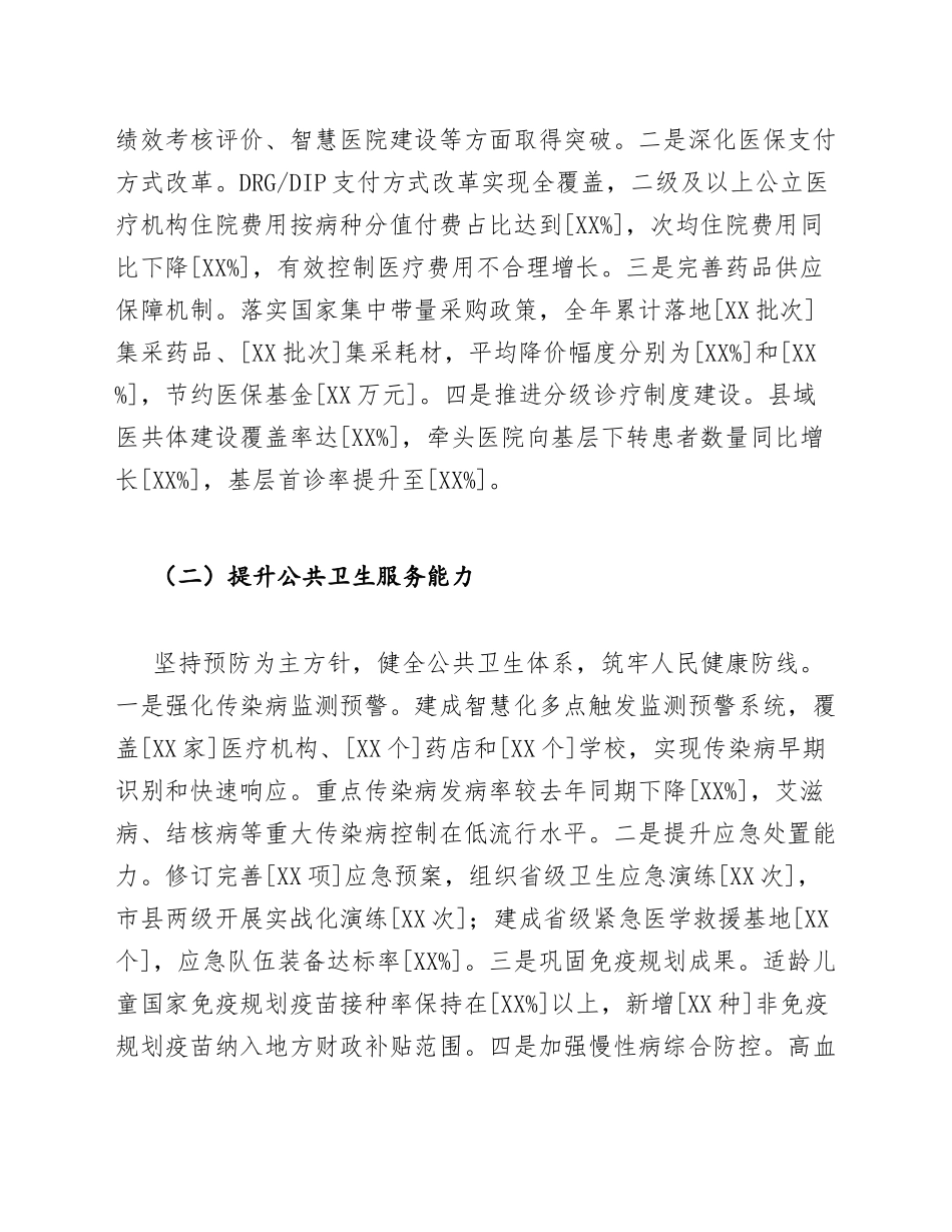 2025年卫健委工作汇报材料（含数据支撑与问题查摆）_第3页