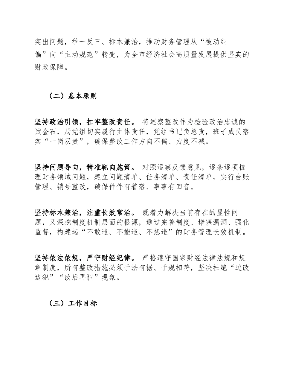 2026年财政局巡察整改财务专项治理工作方案（含整改台账模板）_第2页