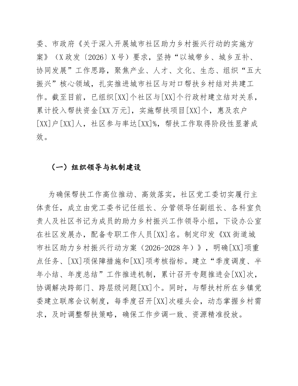 2026年度城市社区助力乡村振兴工作总结（含典型案例与数据模板）_第3页