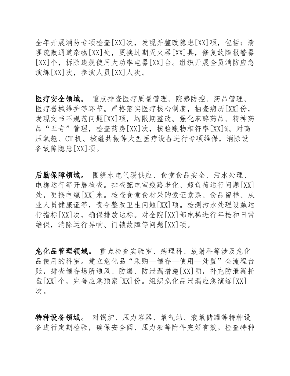2026年度医院安全生产大检查工作总结（含问题清单与整改台账模板）_第3页