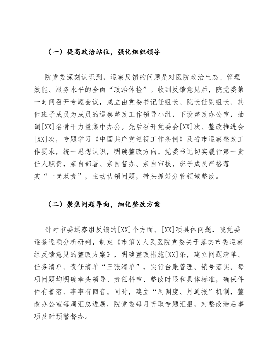 2026年度医院巡察整改工作汇报总结（含问题清单与整改台账范本）_第3页