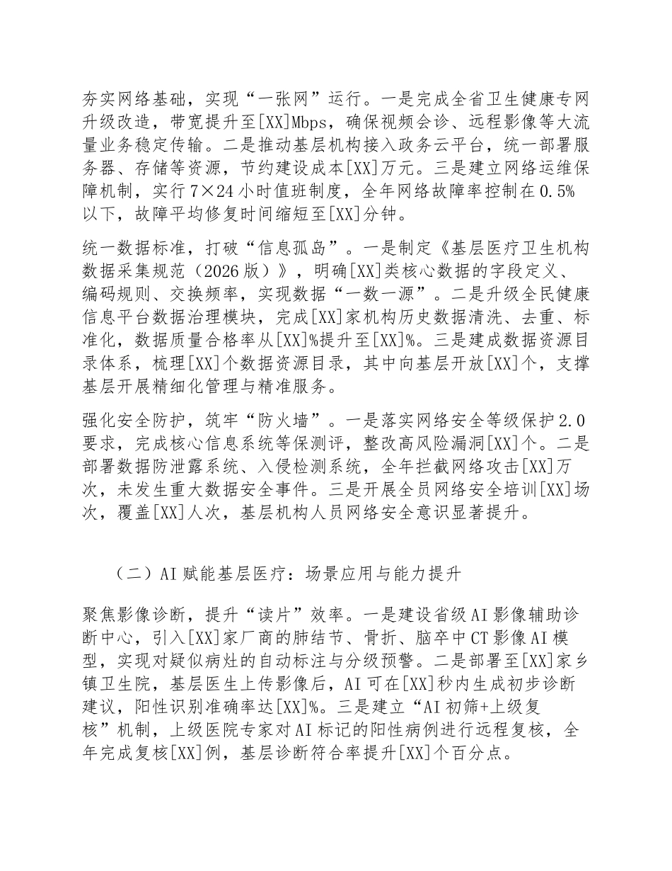 2026年卫健委办公室数字政府建设及AI赋能基层医疗工作总结（含Word模板）_第3页
