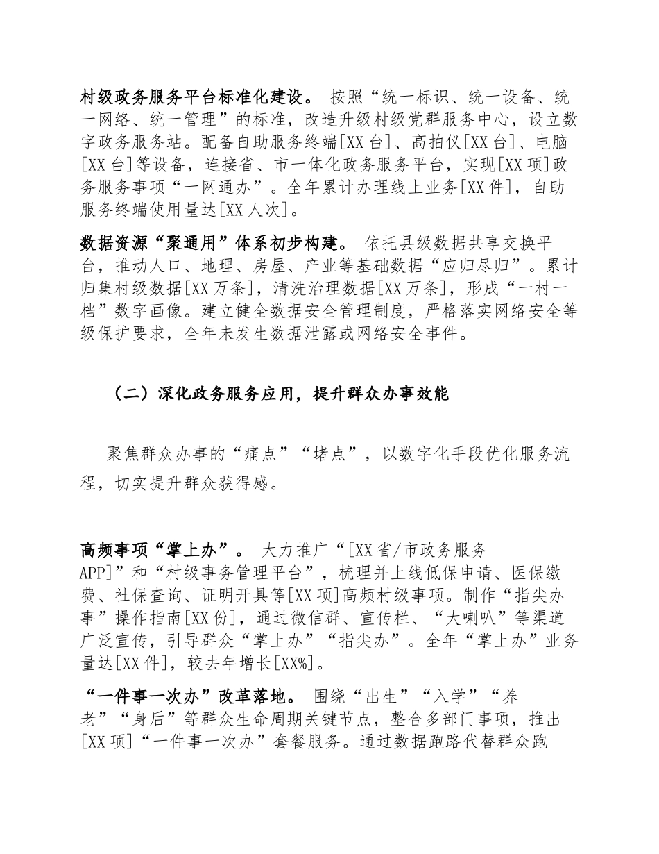 2026年驻村工作队年终数字政府建设应用工作总结（含Word模板）_第3页