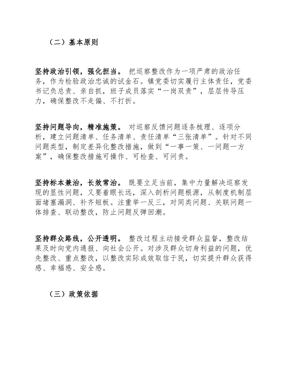 2026年XX镇巡察反馈意见整改方案（含责任清单模板）_第2页