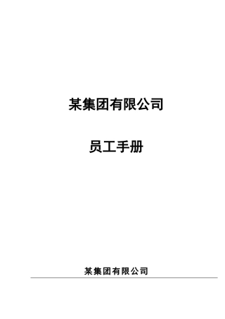某集团员工手册