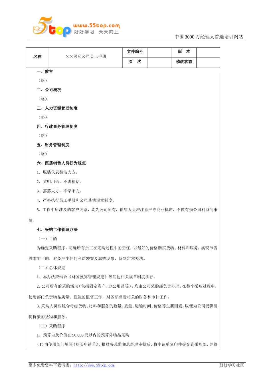 医药公司员工手册范例_第3页