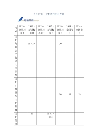 5月27日  文化的作用与发展