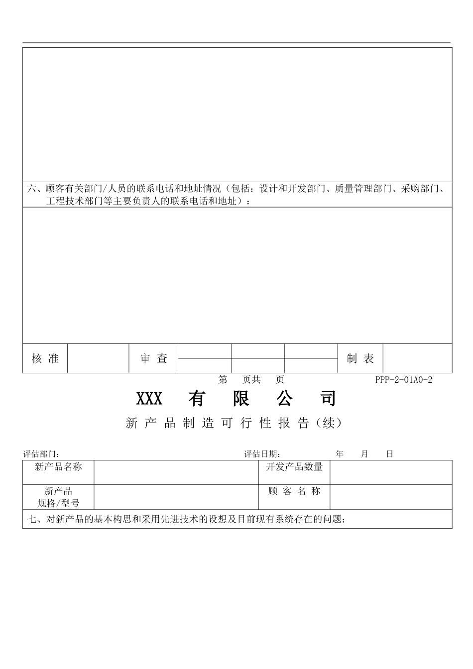 XXX有限公司新产品制造可行性报告_第3页