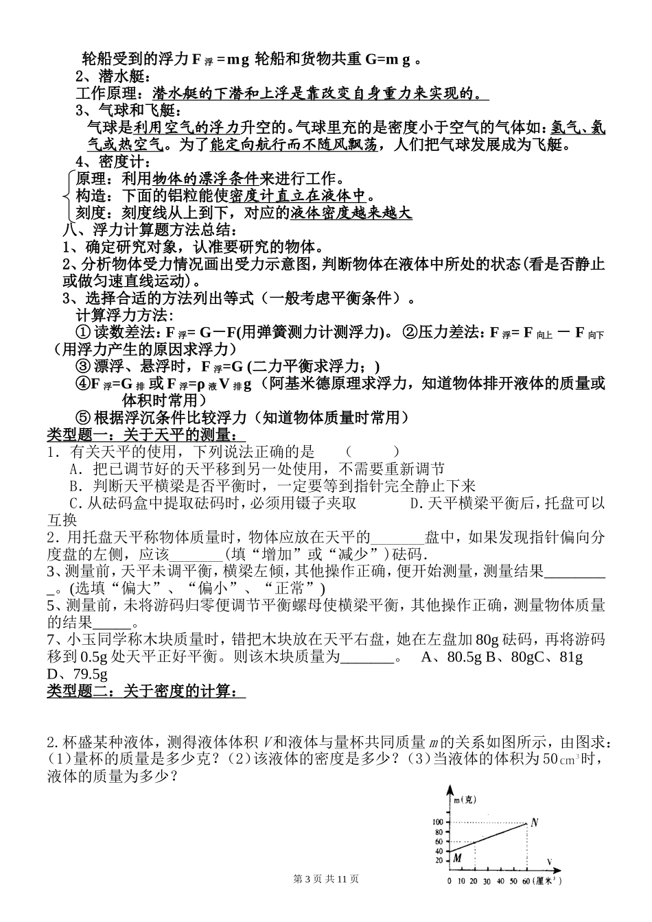 《浮力》复习提纲_第3页