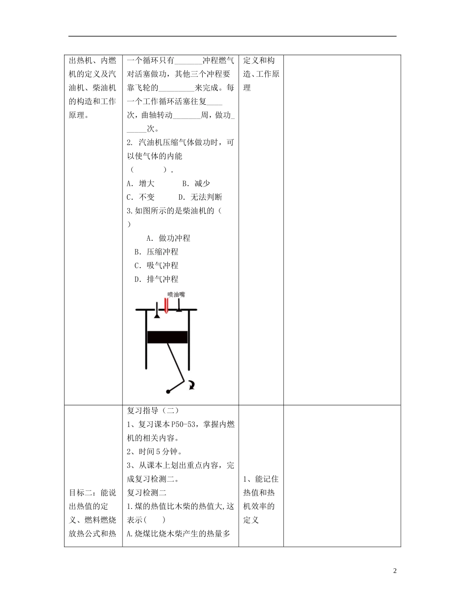 第十三章 内能与热机教学设计_第2页