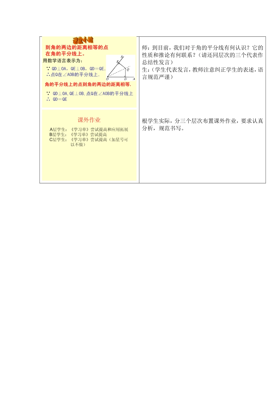角的平分线的性质（第二课时）教学实录_第3页