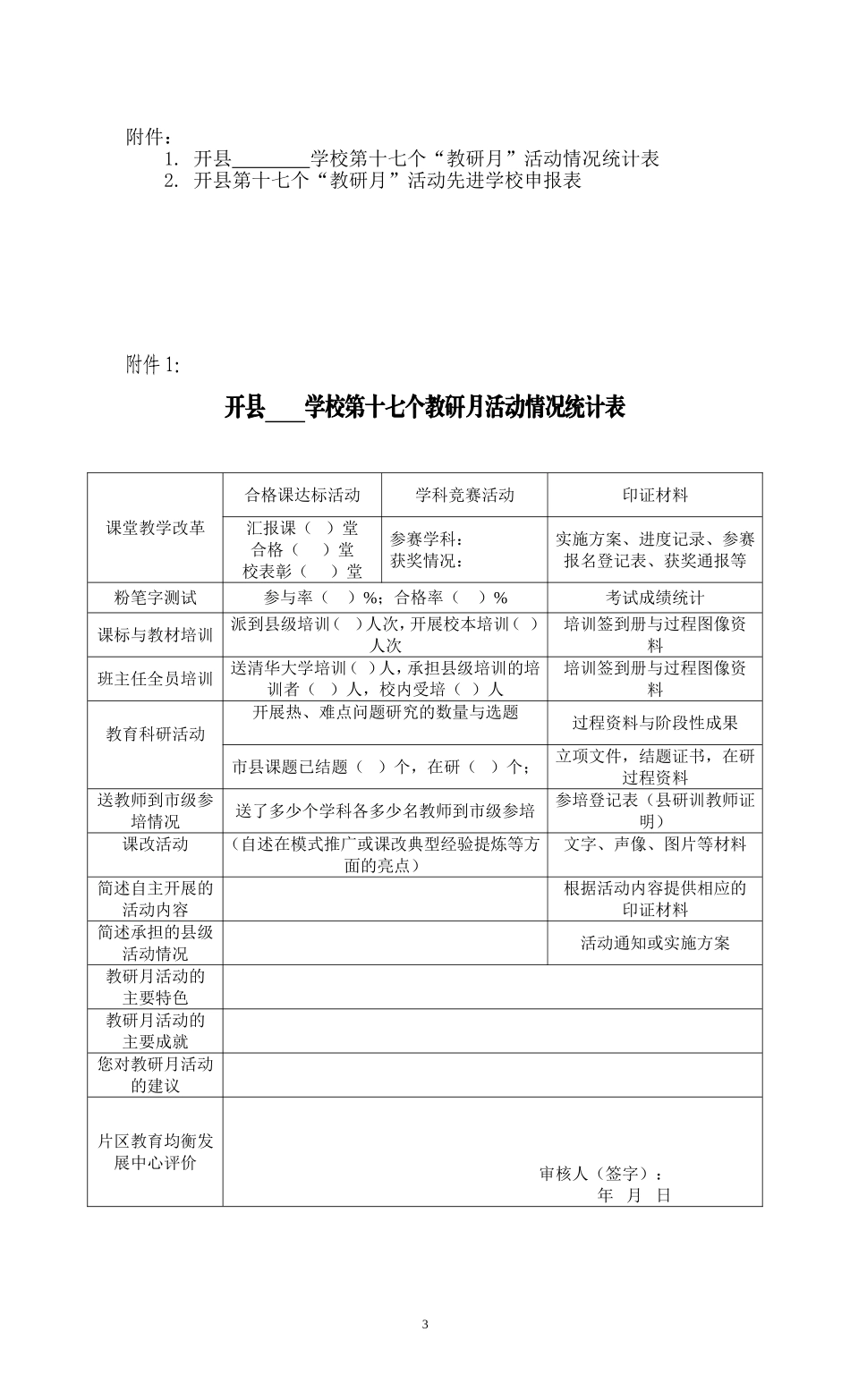 开县临江片区教育均衡发展指导管理中心 关于开展第十七个“教研月”活动方案_第3页