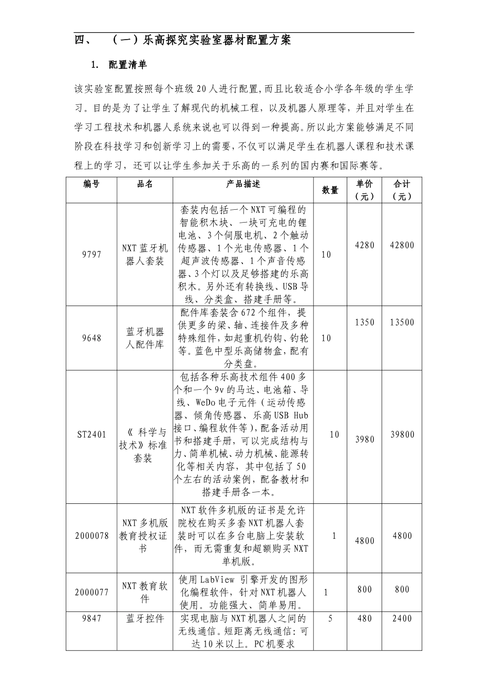 乐高教育探究实验室配置方案_第3页