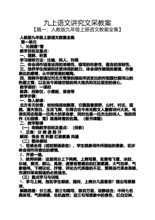 九上语文讲究文采教案