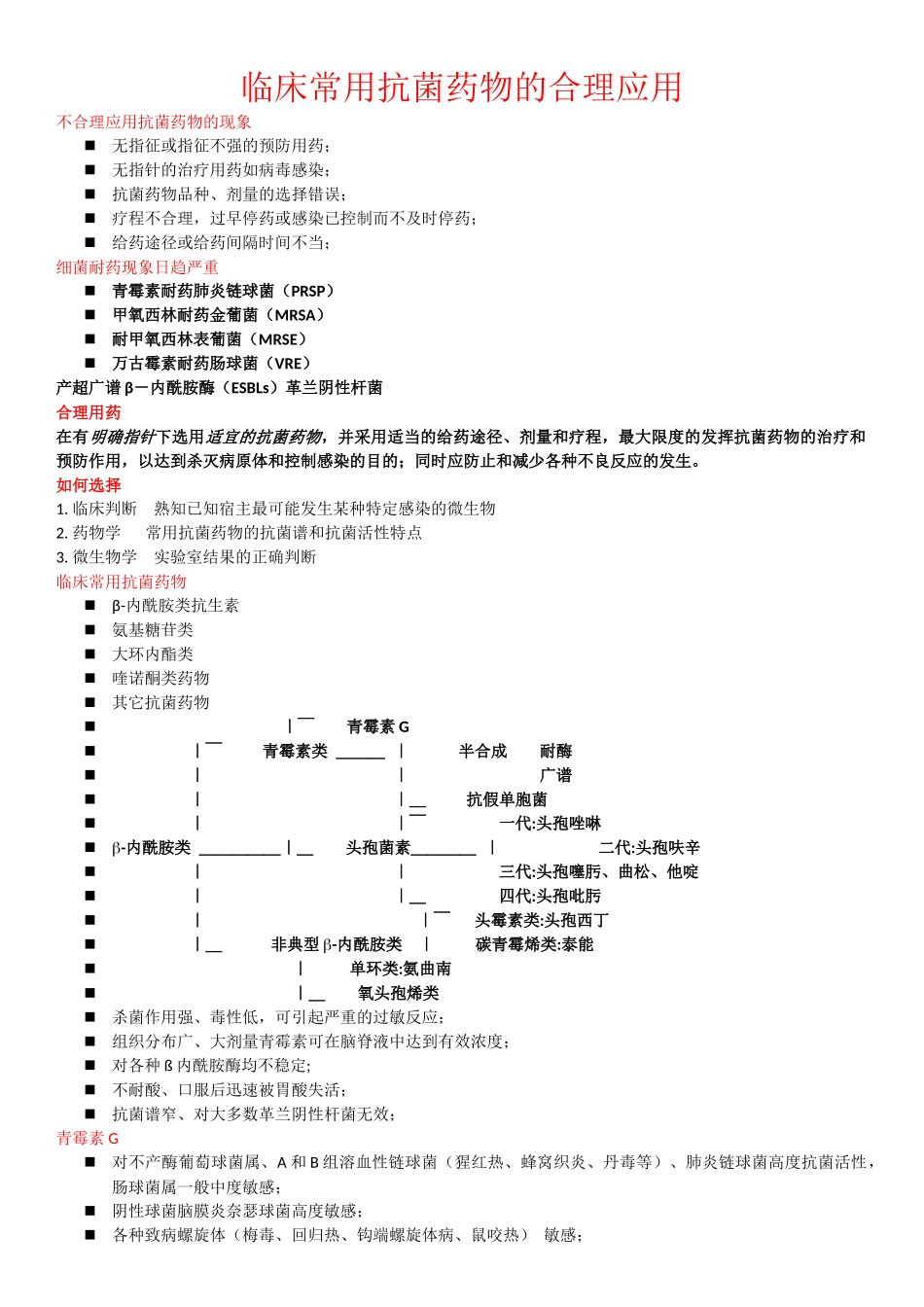 临床常用抗菌药物的合理应用_第1页