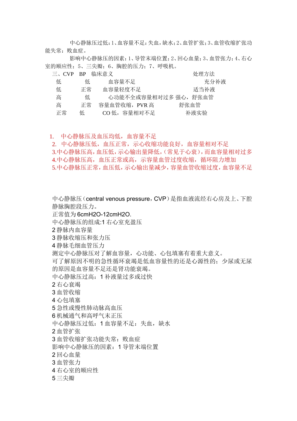 中心静脉压与主要影响因素、临床意义_第2页
