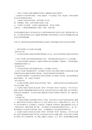 硕士研究生分两类：专业硕士和学术硕士两者的联系与区别