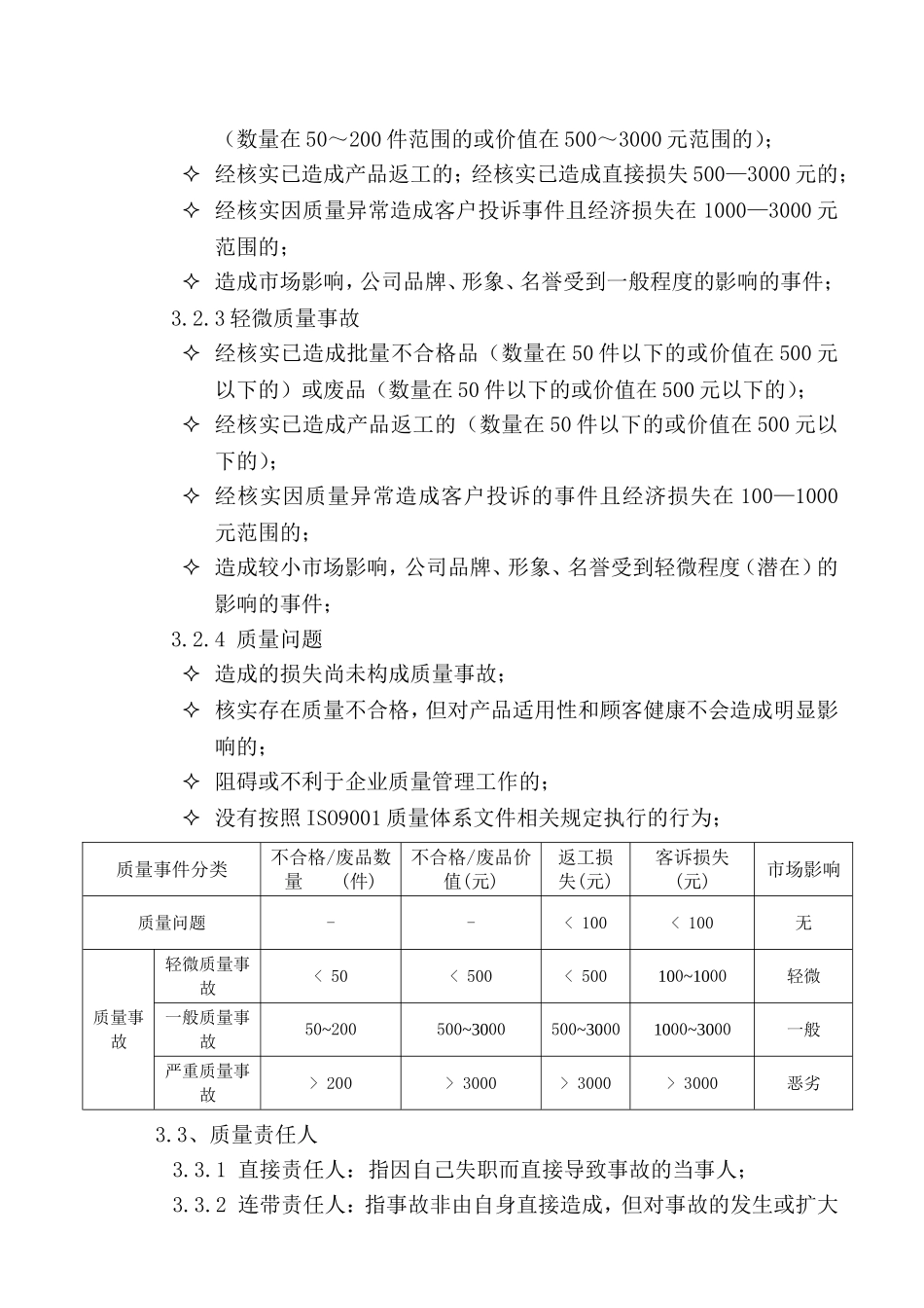 咸阳西北医疗器械（集团）有限公司产品质量考核办法_第3页