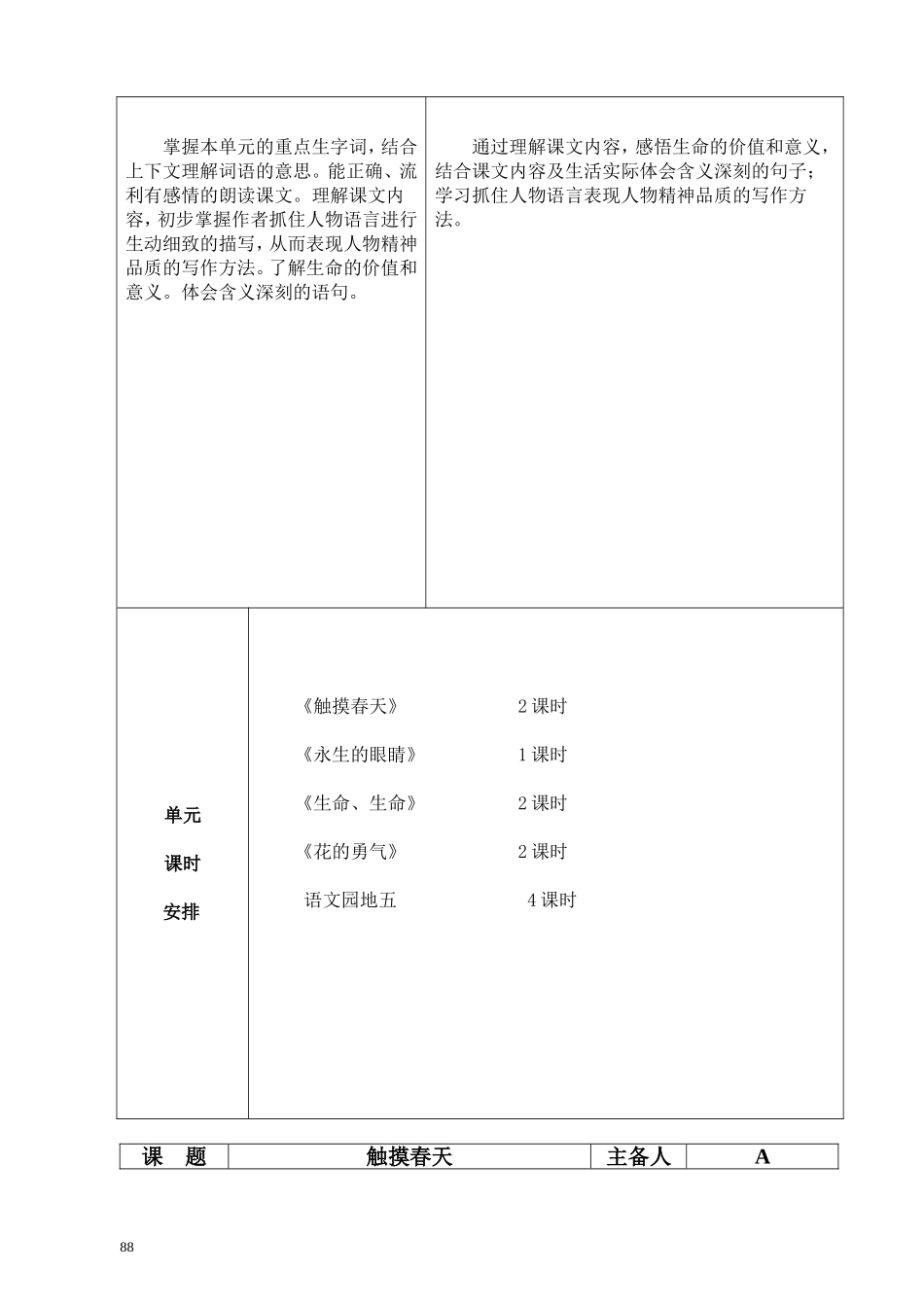 四年级语文下册第五单元教学设计_第2页