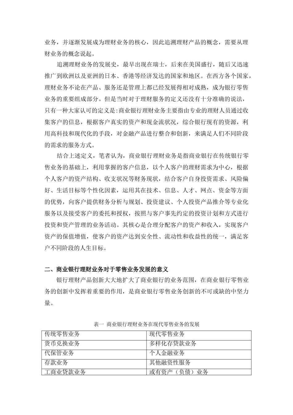 理财产品对零售业务发展的意义分析研究   财务会计学专业_第2页