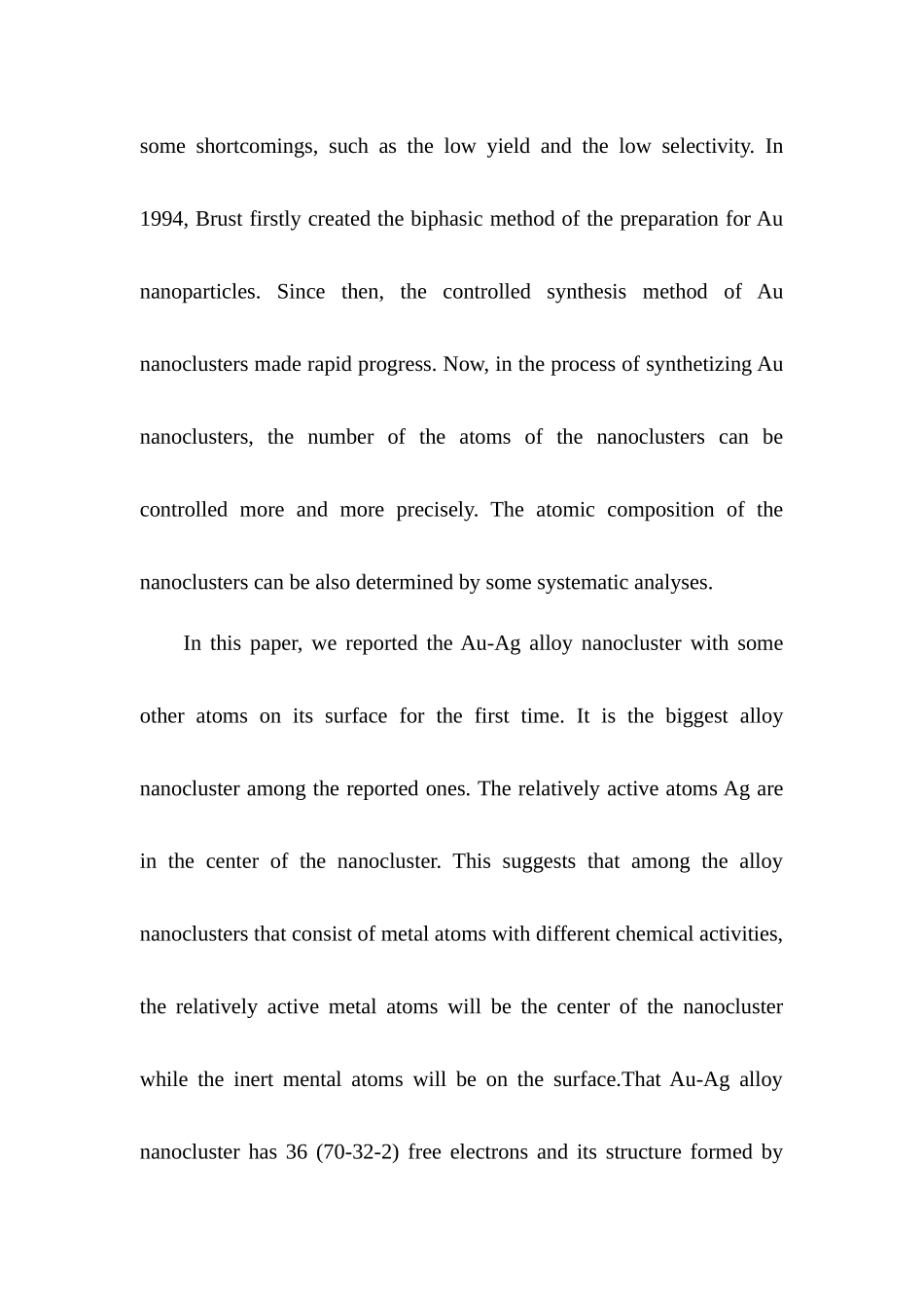 金银合金纳米团簇的合成及其光学性能研究分析  高分子材料学专业_第3页