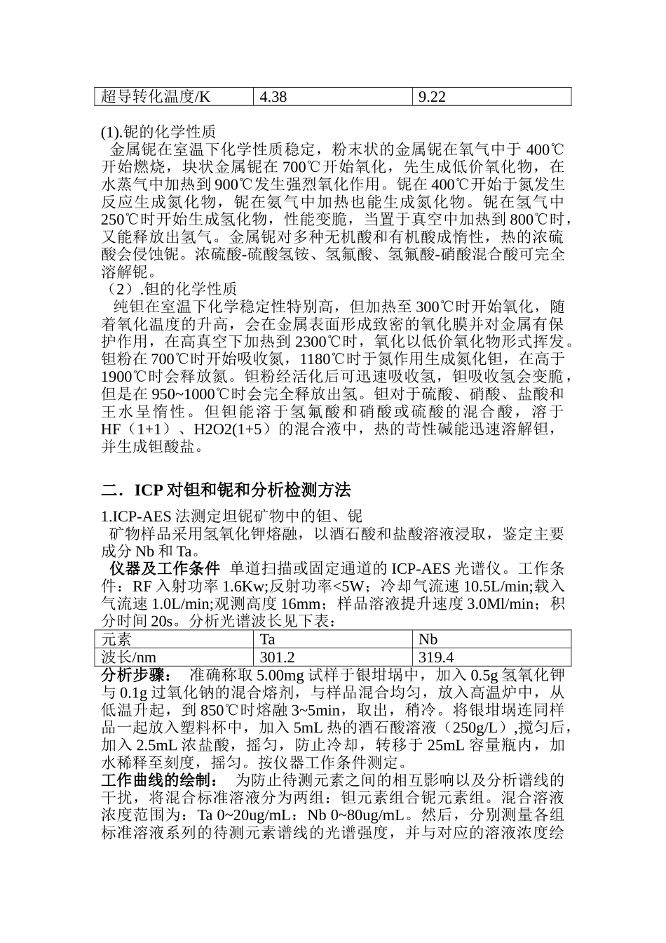 论ICP检测铌、钽元素分析研究  化学工程与工艺专业_第2页