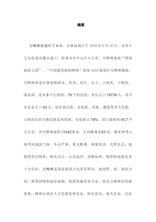 论M市万峰林街道新农村建设的发展策略分析研究  行政管理专业