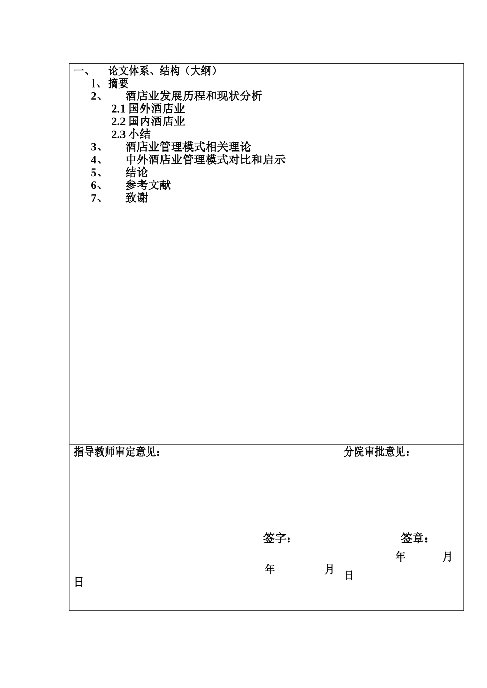 酒店管理模式研究分析 酒店管理专业 开题报告_第3页