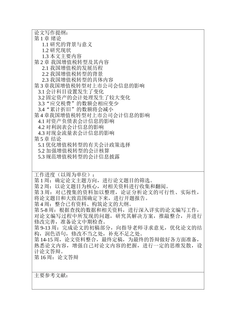 开题报告  论增值税转型对企业会计信息的影响分析研究   财务会计学专业_第2页