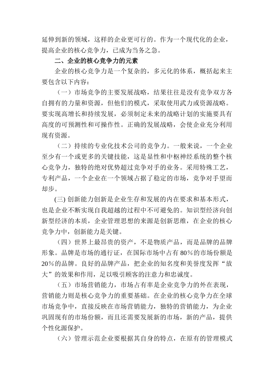 论企业的核心竞争力分析研究   工商管理专业_第2页