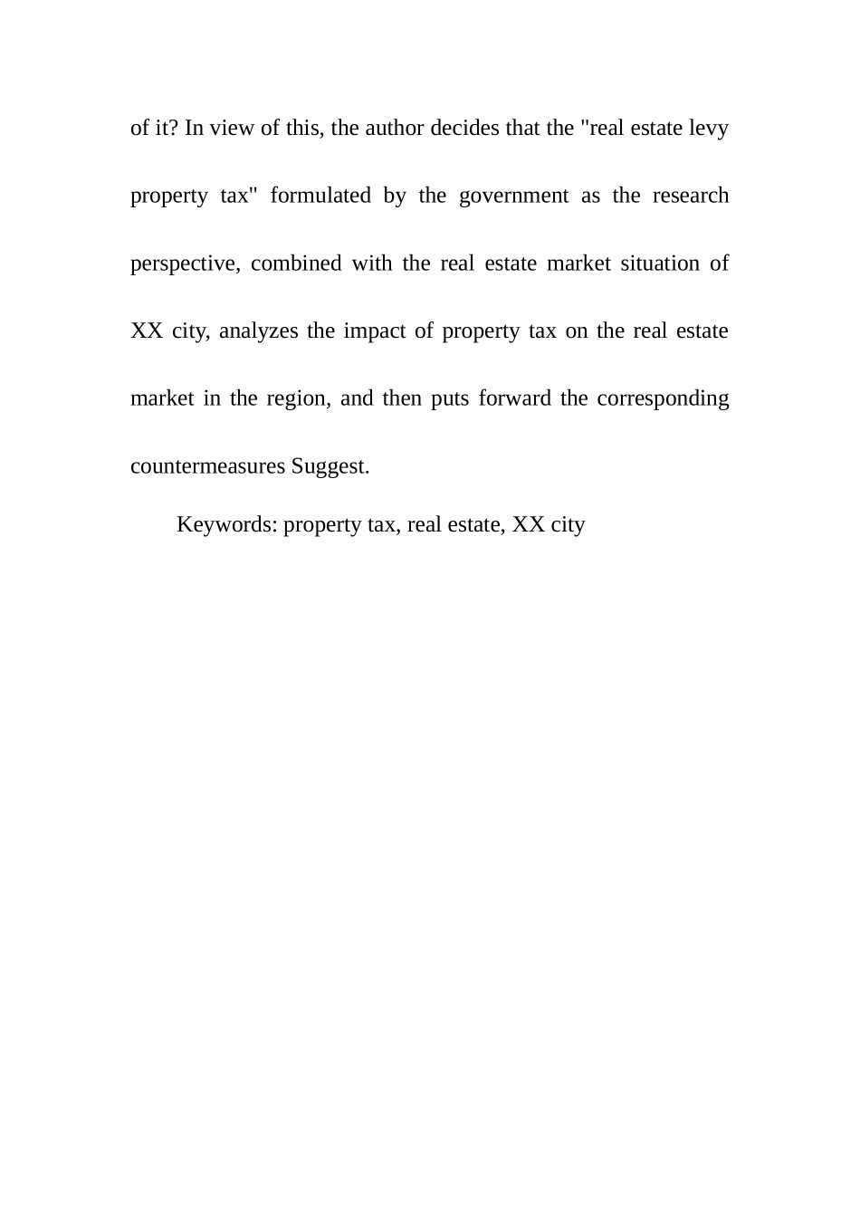 开征物业税对房地产市场的影响分析研究——以XX市为例  税务管理专业_第3页