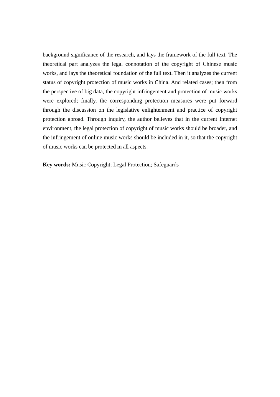 论音乐作品著作权法律保护的立法完善分析研究   音乐舞蹈学管理专业_第3页