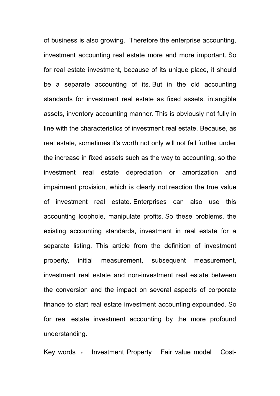 试述投资性房地产的会计核算分析研究  财务会计学专业_第3页
