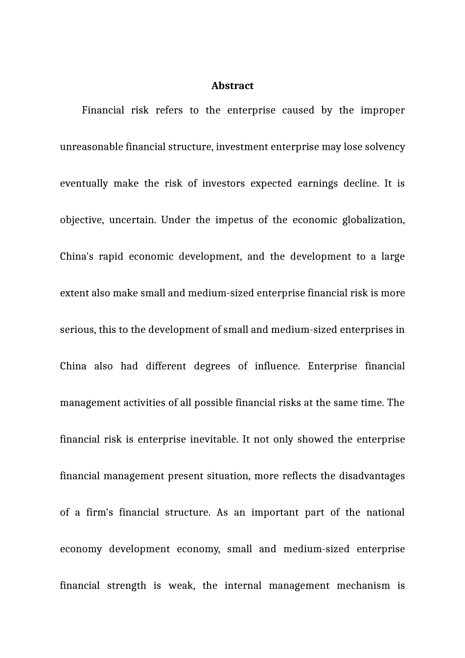 中小企业财务风险的成因与防范措施分析研究——以徐州东兴物资市场有限公司为例  电气工程及其自动化专业_第2页