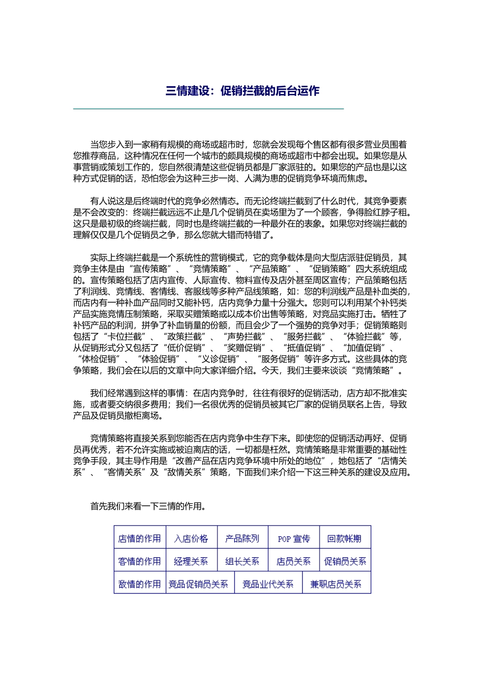 三情建设：促销拦截的后台运作_第1页
