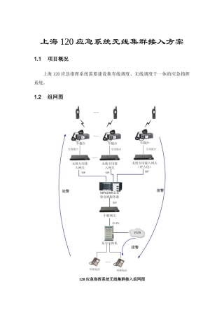 上海120应急系统无线集群接入方案