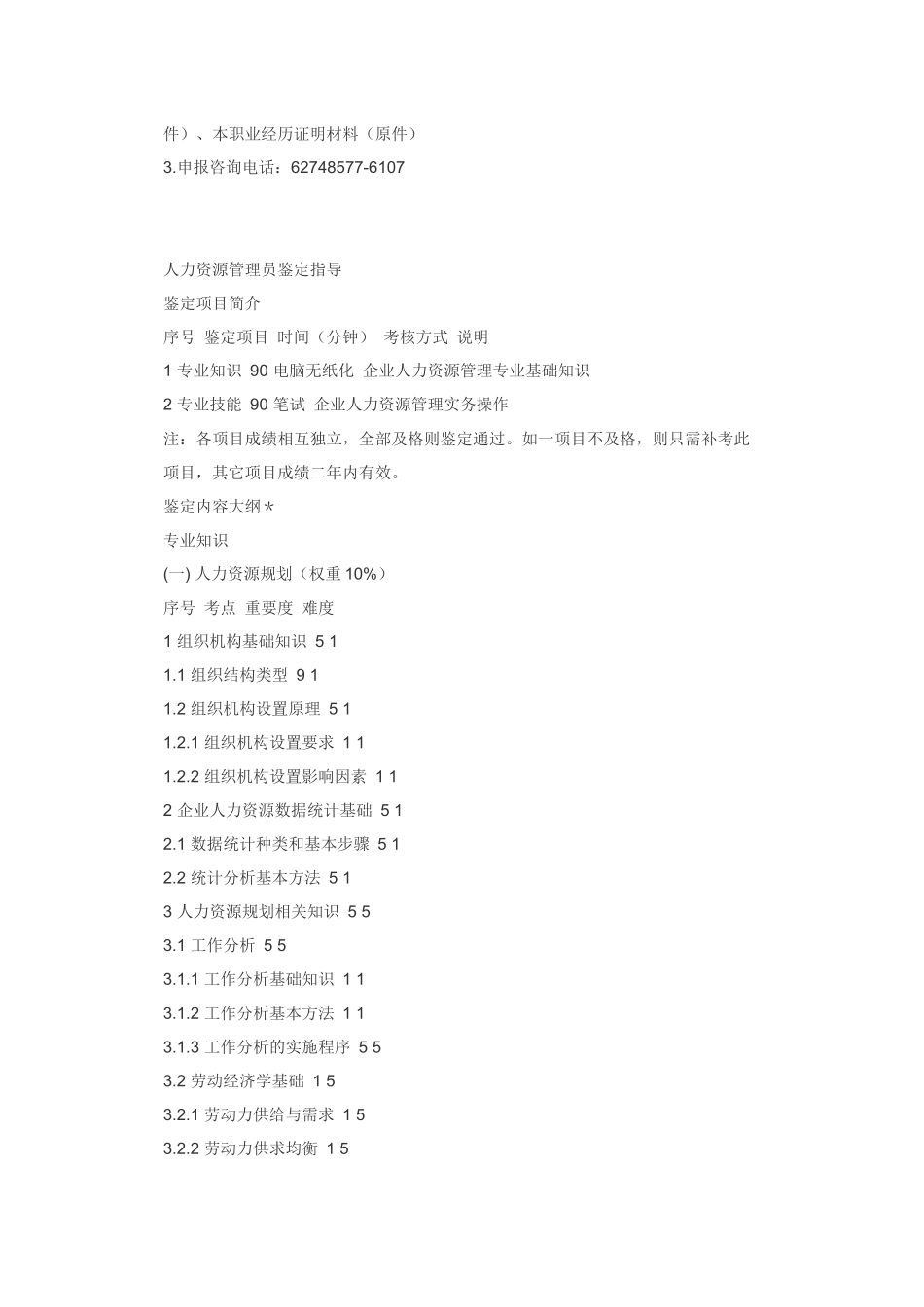 上海企业人力资源管理人员职业资格鉴定指导手册_第3页