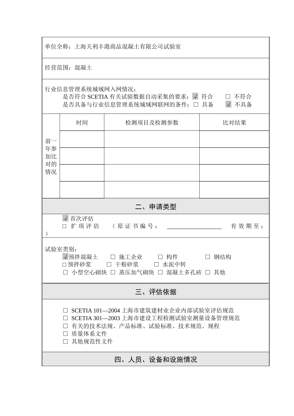 上海市建材业企业首次、扩项评估申请书_第2页