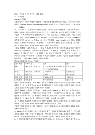 “天正电子商务平台”创业计划