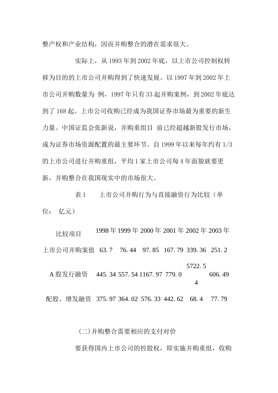 上市公司并购设计中支付手段的选择分析研究  工商管理专业_第2页