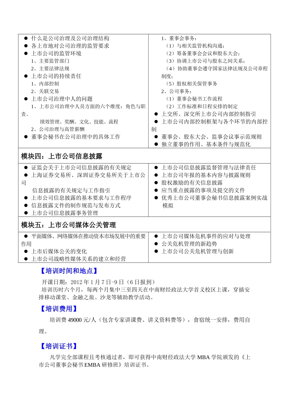 上市公司董事会秘书EMBA高级研修班_第2页